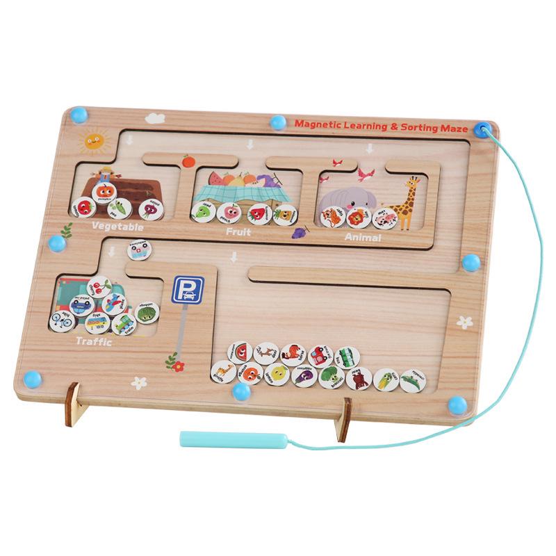 CPC Magnetic Letter Matching Maze: Kids' Educational Wooden Sorting Puzzle