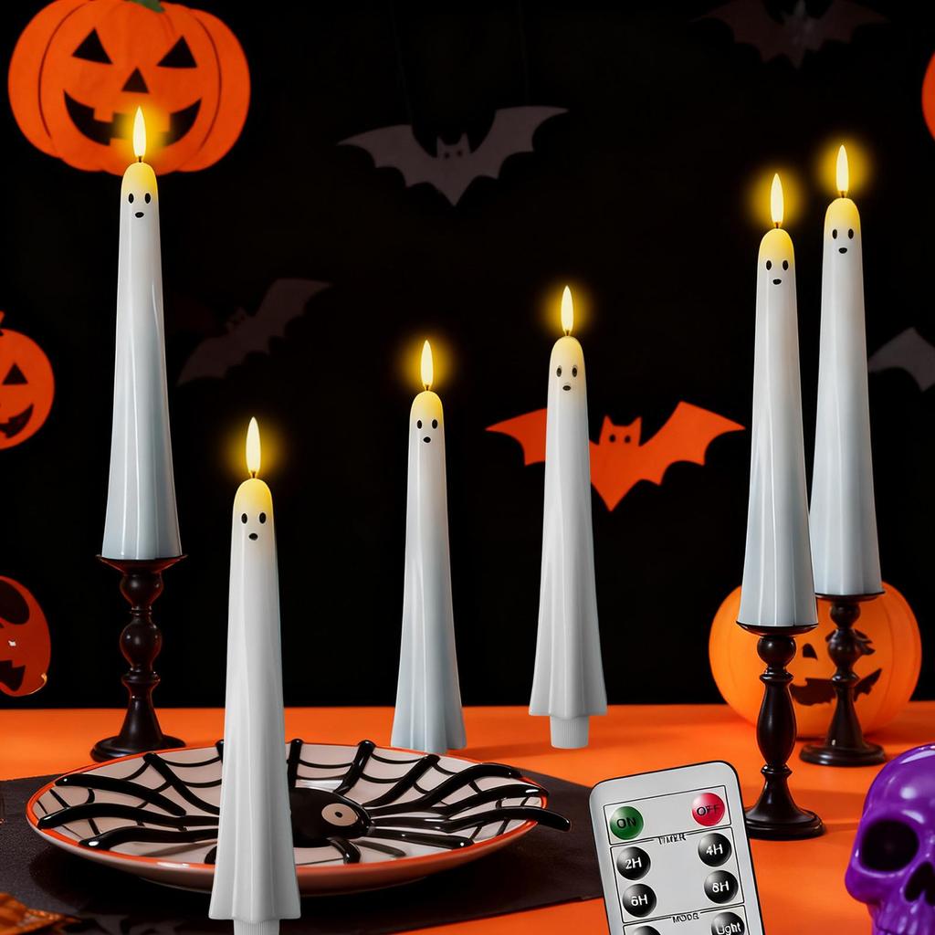 Flameless Taper Candles LED Window Candles Decoration 27cm Timer with Remote for Holiday Bedroom Table Party Celebration