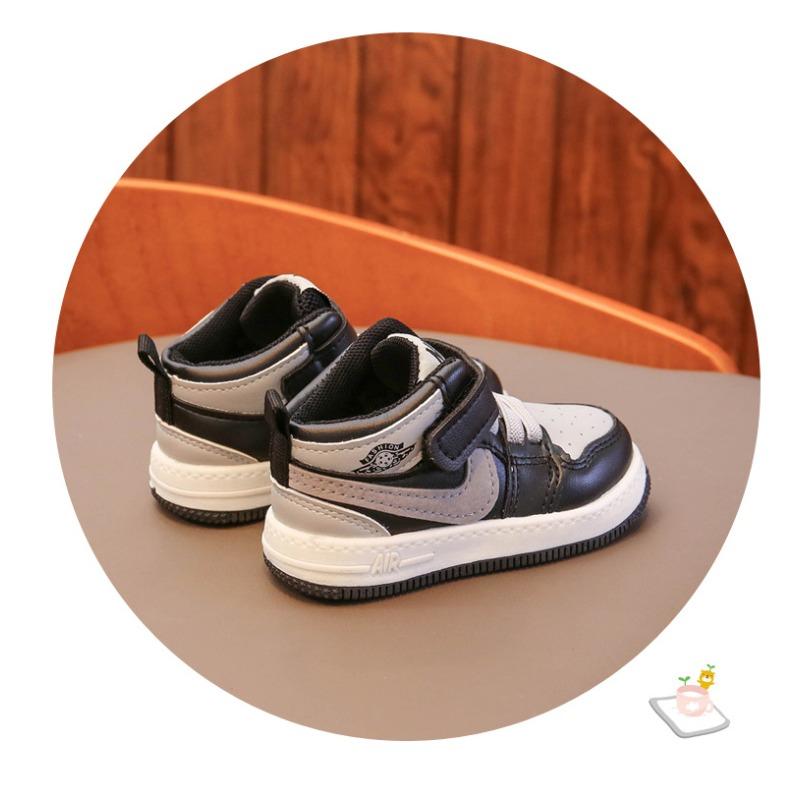 Boys' mid-top sneakers Spring and Autumn new children's shadow gray single shoes children's baby board shoes girls' shoes
