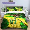 Neymar Pattern Bedding,Quilt Set Quilt Cover Pillowcase Home Birthday Gift(1 * duvet cover + 2 * pillowcase, without core)