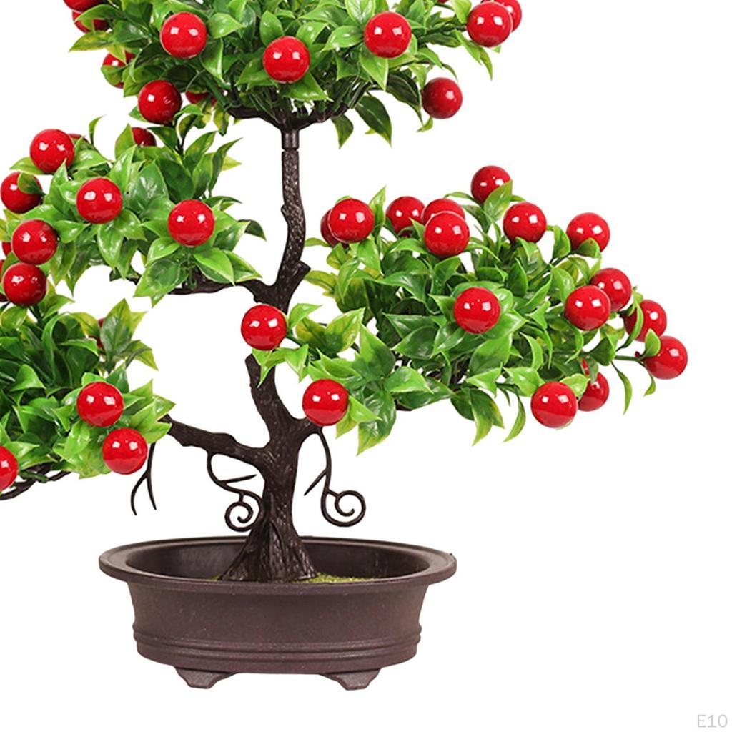 Artificial Fruit Tree Bonsai Pot Plants Ornament Realistic PP Material Table Centerpiece for