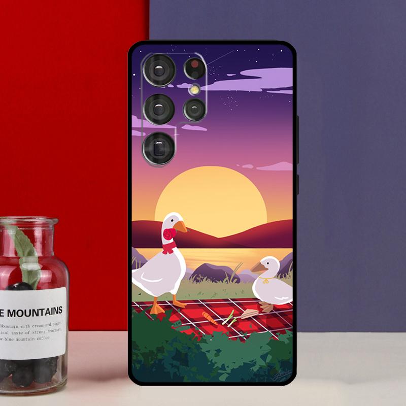 Cartoon Cute Goose Game Funda Case For Samsung Galaxy S25 Ultra S9 S10 S20 FE S21 S22 S23 Plus S24 Ultra Phone Cover