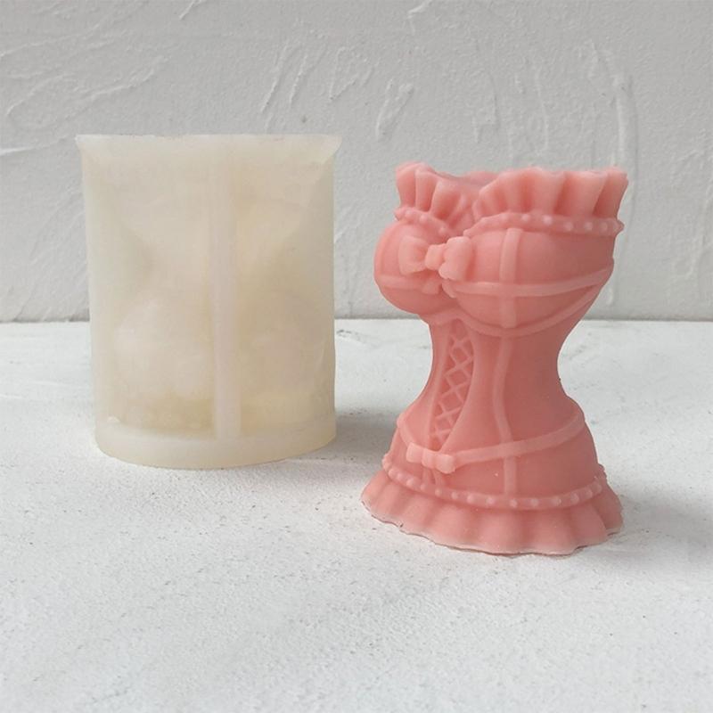 Wedding Dress Candle Molds 3D Corsets Silicone Moulds Resin Castings Molds Handmade DIY Vases Molds Home Decorations