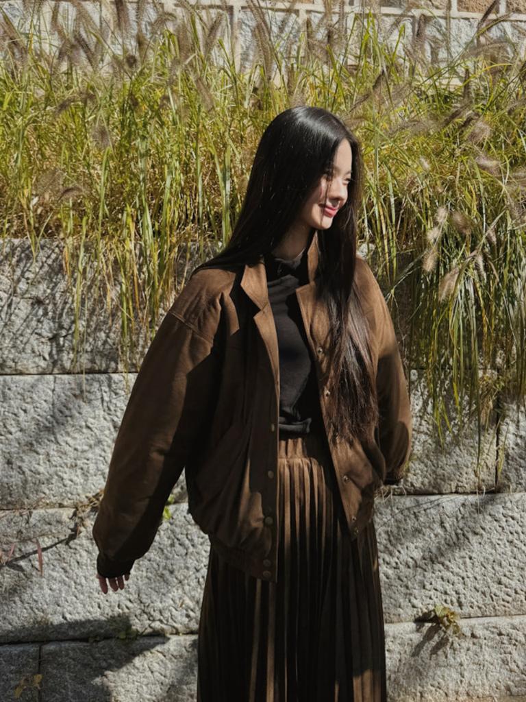 MER MER (2 Colors) Suede Skirt_Black/Brown