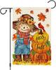 Heyfibro Happy Fall Y'all Pumpkins Garden Ag 12x18 Inch Double Sided Burlap, Autumn Scarecrow Cardinal Yard Ags for LLE