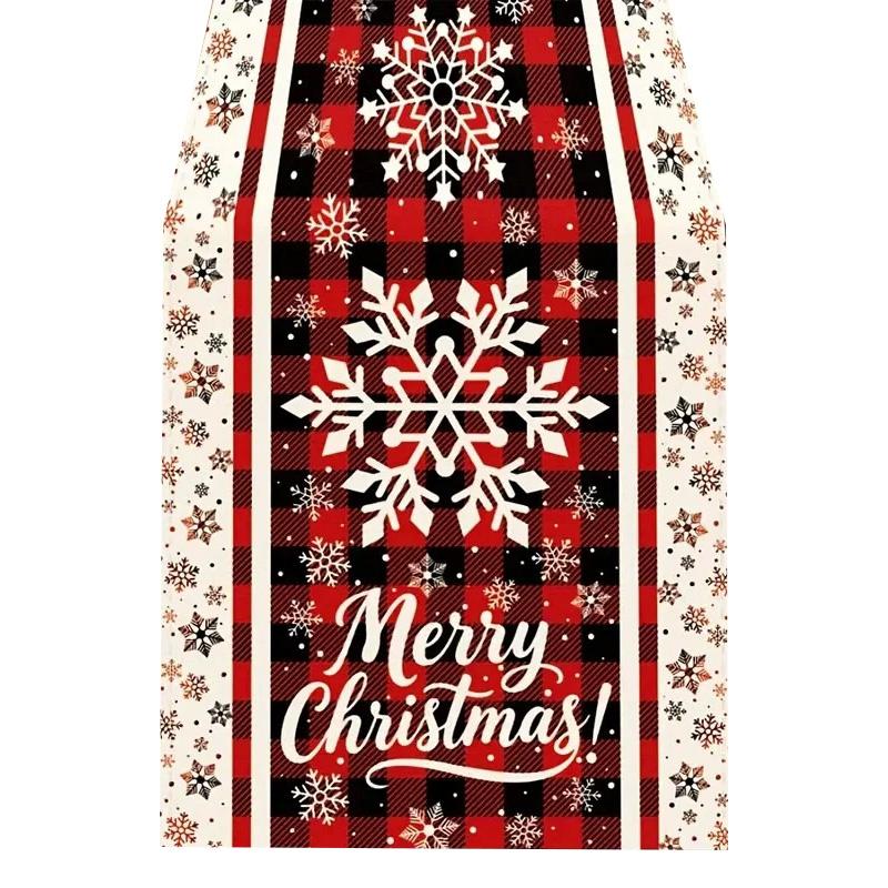 1PC Table Cover New Year 2026 Snowman 33*183cm Table Decor Merry Christmas Decoration Christmas Xmas Tree Table Runner