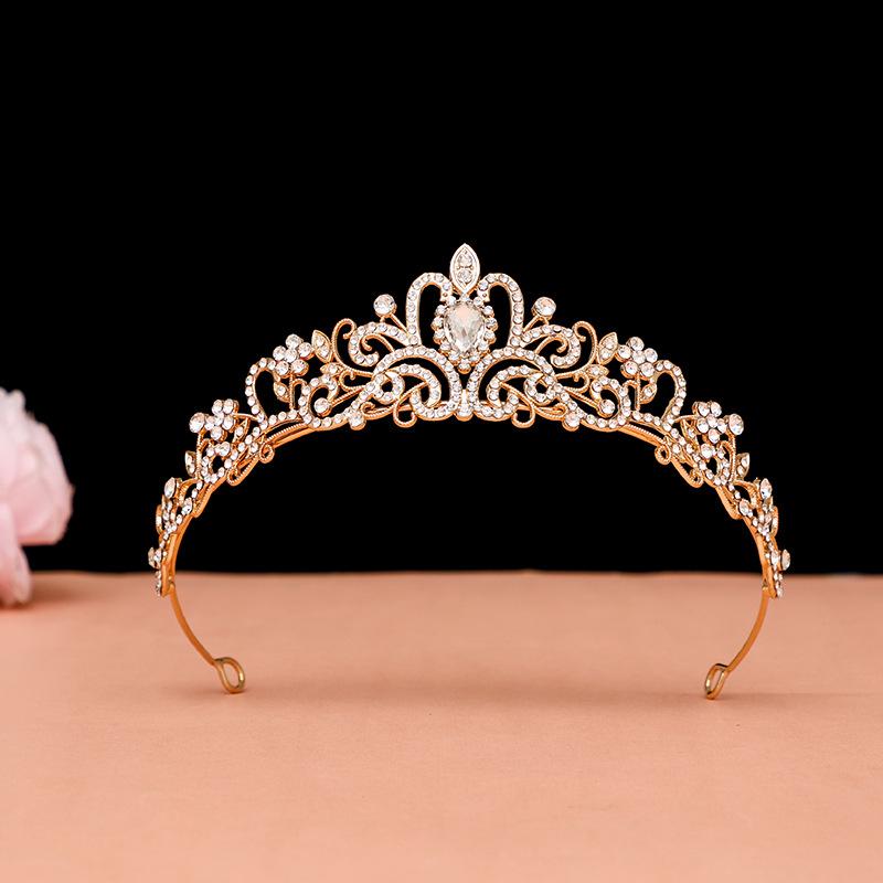 Children's Crown Hair Accessories  Cute Princesses Girls  Water Diamond King Crown Hair Bands Birthday Gifts for Girls Baby Headbands and Headwear