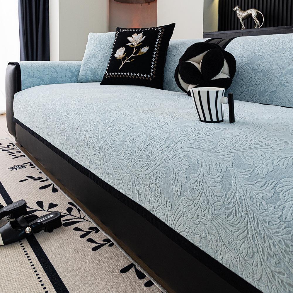 Light Luxury High-end Minimalist Sofa Cover Fabric Anti Slip and Cat Scratch Resistant Sofa Cushion Suitable for All Seasons 90x90cm
