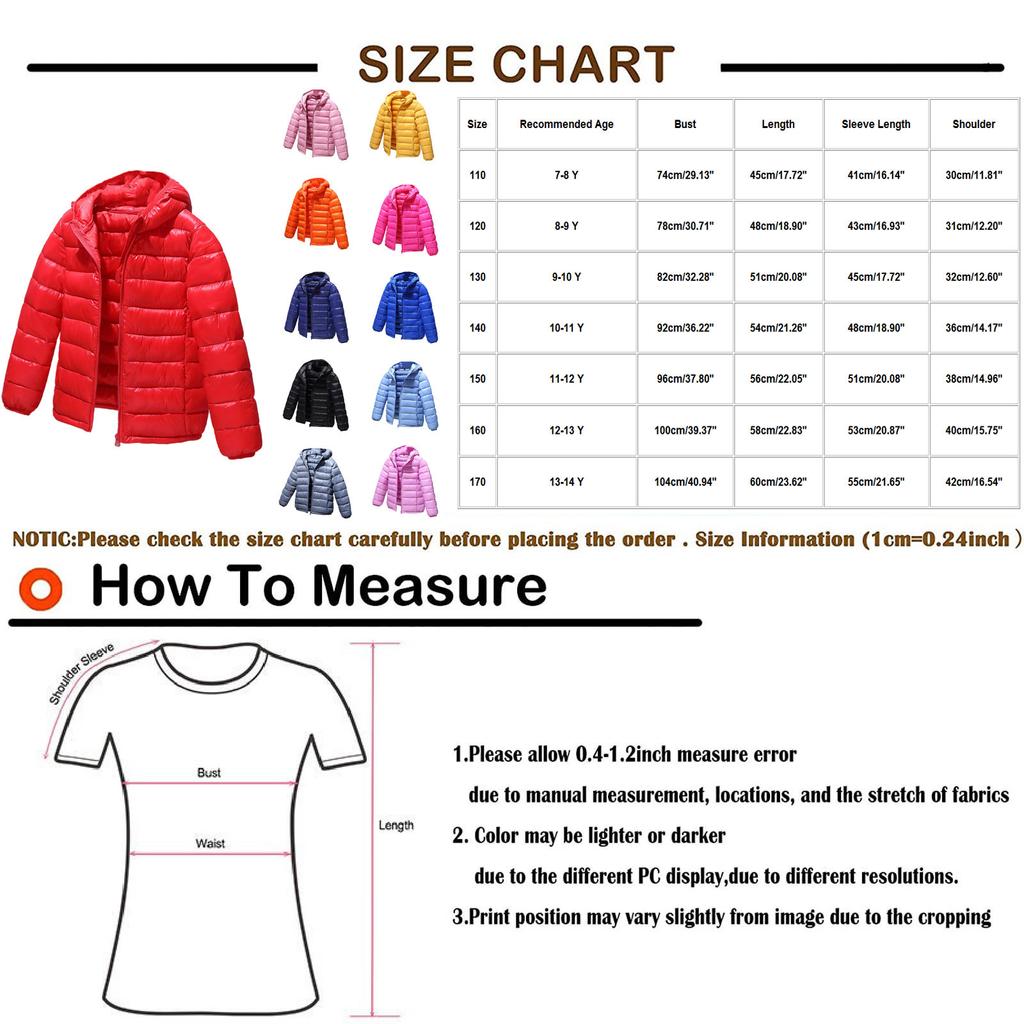 Chlidren Boys Girl Winter Coats Jacket Kids Snow Hoodie Clothes