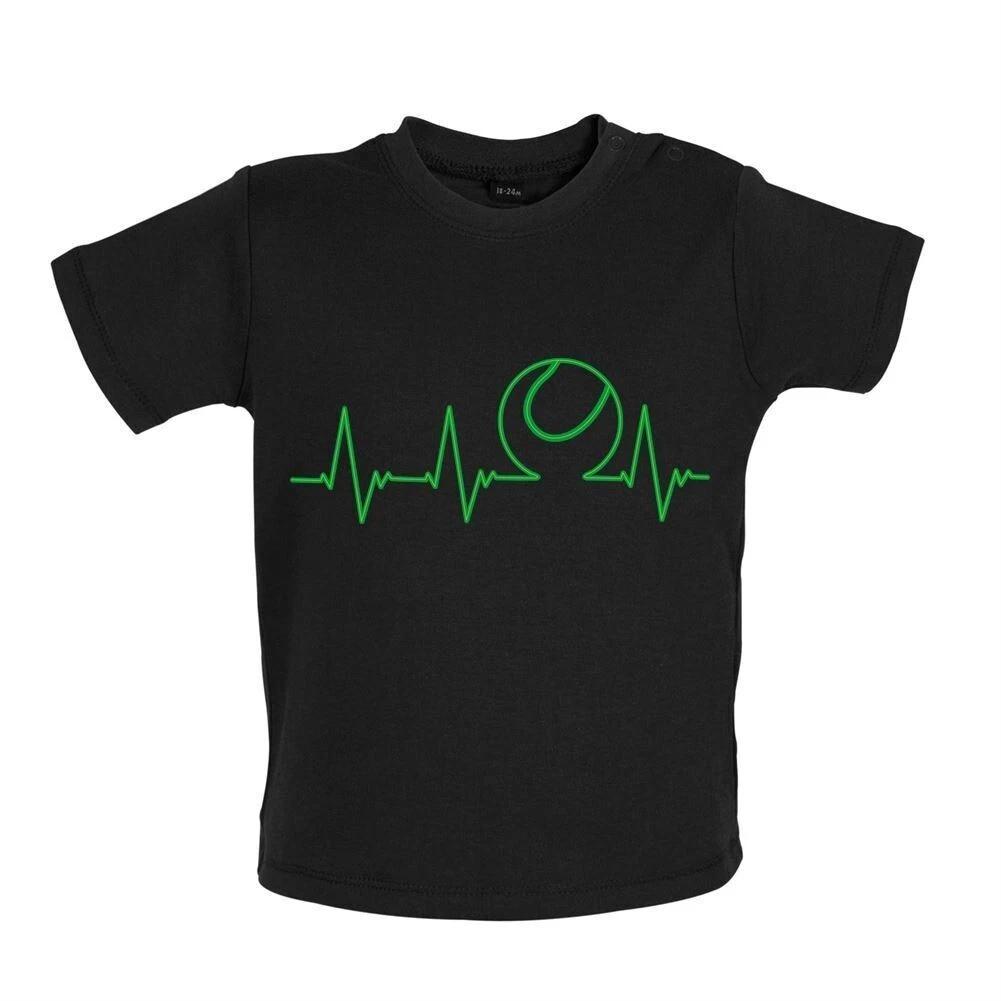 Heartbeat Tennis - Kids Baby Kids Boys Girls Unisex T-Shirt / Bodysuit - Heart Ball Racket Wimbledon 100