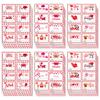 Valentines Gift Day Wrap Labels With Square Selfadhesive Stickers Party For