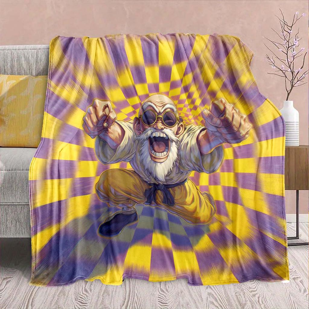 Dragon Ball Anime Flaneldecke - Weich Warm Perfekt für Sofa, Bettwäsche Camping Reise Büro Heimdekoration -QJY