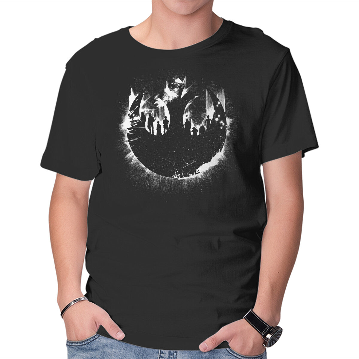 Unisex Crew Neck T-Shirt Rebel Shadow Graphic Short Sleeve Casual Tee XL