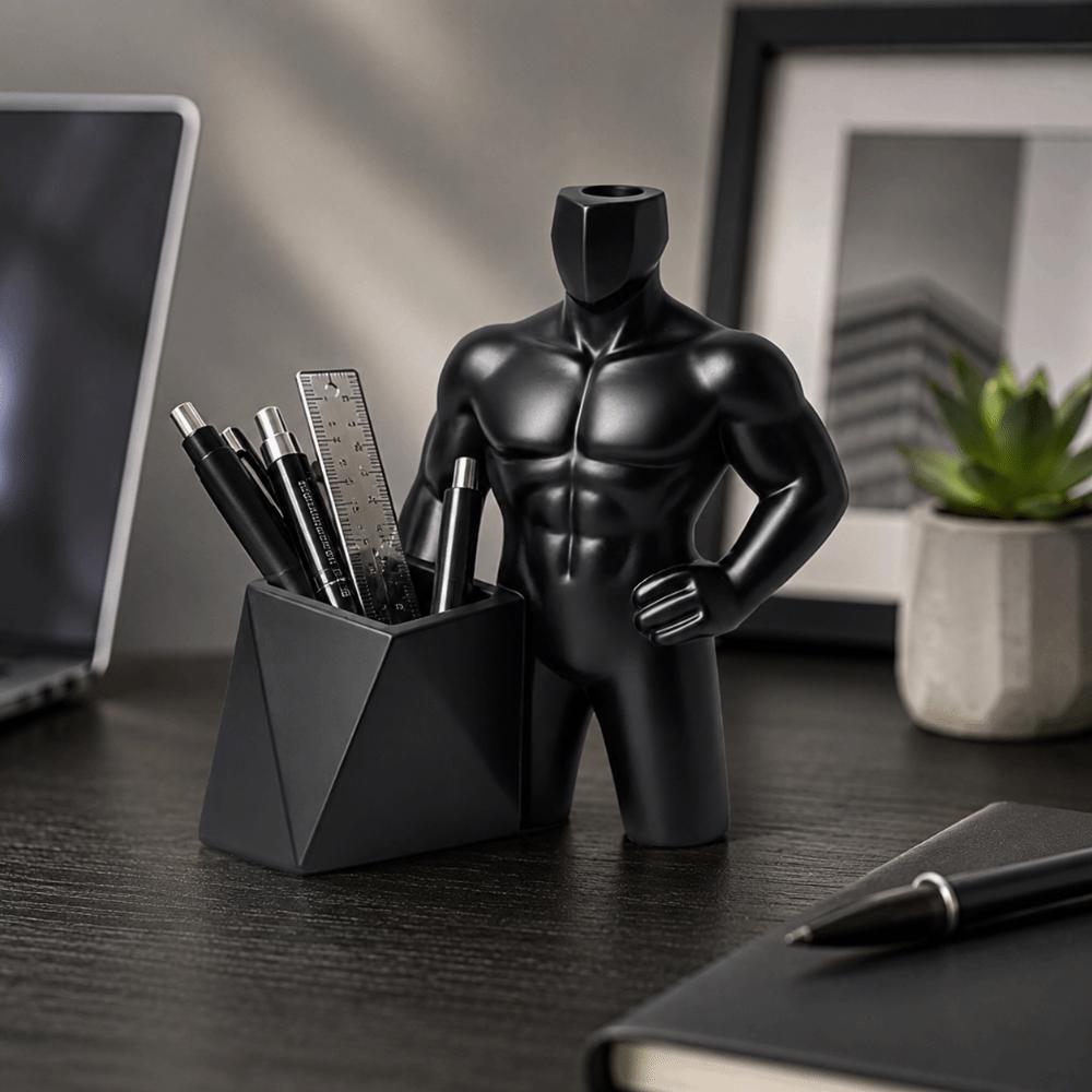 3D Printed Figurine Pen Holder Ornaments Desk Organizer Unique Storage Box Student