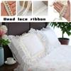 10M Cream White Beaded Fringe Imitation Pearl Ruffles Lace Ribbon Edge Trim Curtains Dress DIY Crafts Decor Sewing Accessories