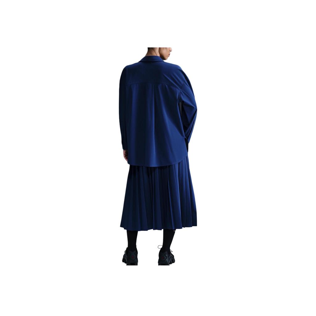 Nike Dri-Fit Perfect Stretch Serie 24.7 Comoda Assorbente dal Sudore Moda Maglia a Maniche Lunghe Camicie da Donna Blu Marino Profondo Blu Vuoto HM8385-455