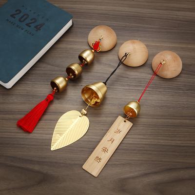 Campanas de viento de madera japonesas, timbre inalámbrico para puerta de entrada, campana de viento decorativa para la apertura del hogar, decoraciones colgantes