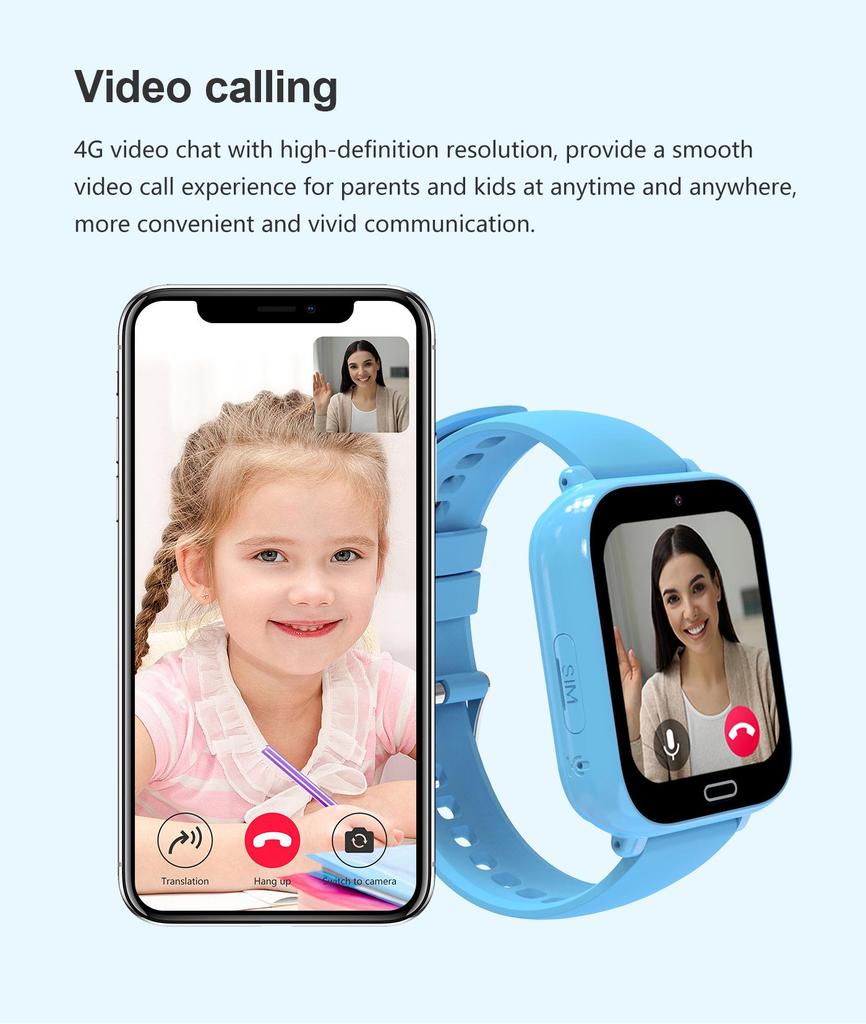 4G Kids Smartwatch with Video Call, Photo, and GPS for Boys and Girls