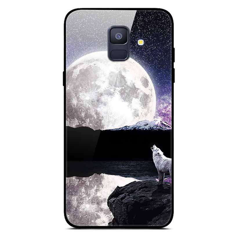 For Samsung Galaxy A8 Plus Cases A6 A7 2018 A8 2018 Tempered Glass Hard Back Cases For Samsung A6 Plus Covers Coque A7 A9 A8Plus