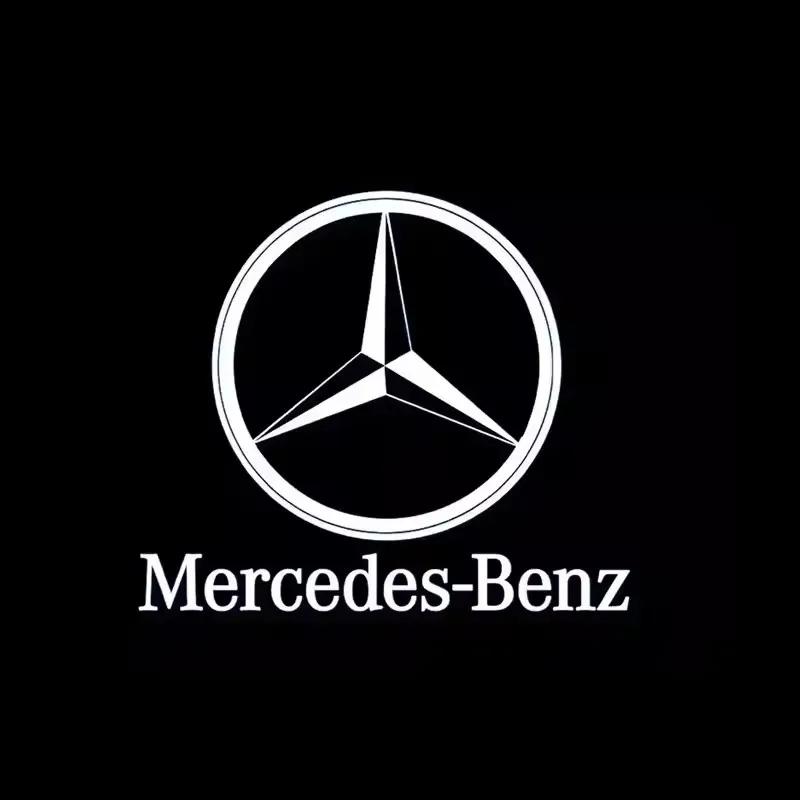 2Pcs Led Car Door Welcome Light Logo Projector For Mercedes Benz W212 W205 AMG ML W166 W176 W177 W213 W246 GLB GLC GLA GLS GLE1