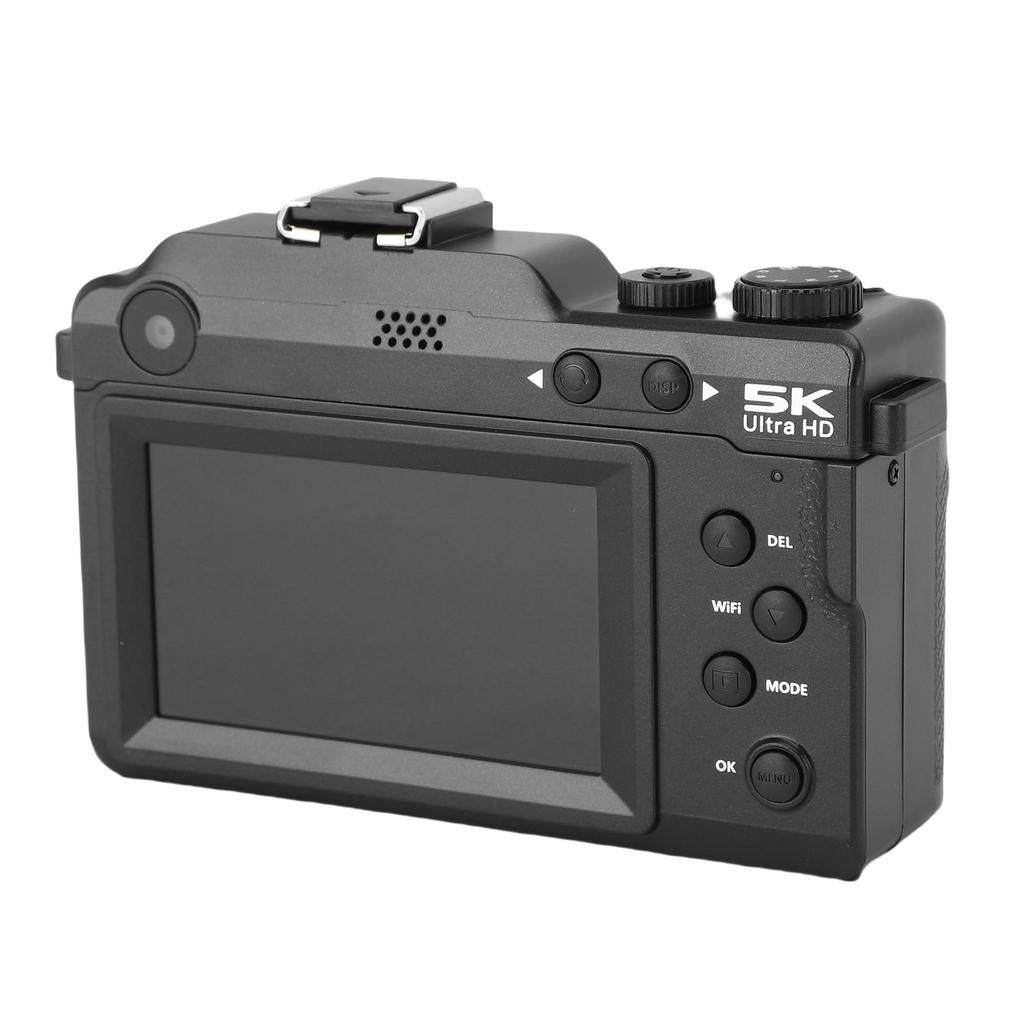5K Digital Camera HD 80MP WiFi Front Rr Lens 18X Digital Zoom Vlog Camera Anti Shake with Hand Strap for Photography Video