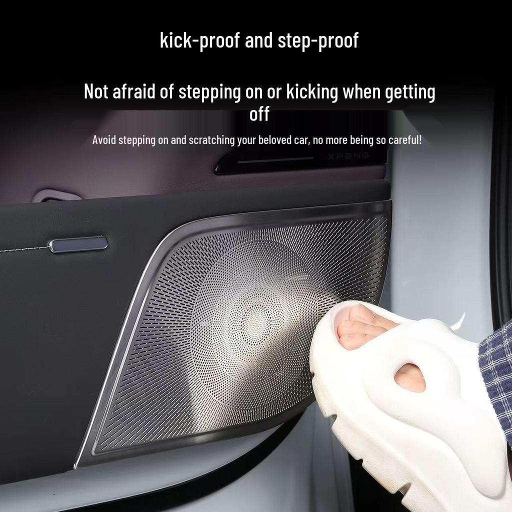 Stainless Steel Speaker Cover for Xiaopeng GX Car - Dust-Proof Interior Decoration