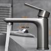 Anica Enjoy Gray Brushed Stainless Steel Basin Faucet