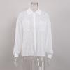 Spring and summer French white texture chiffon shirt women's new perspective thin niche design European and American tops