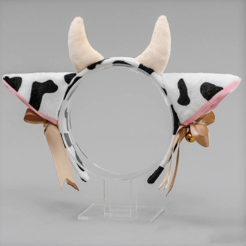 Great Milk Cow Ears Hair Clip Cartoon Role Playing for Head Loop Headgear Costume Party Hairpin Themed Parties Headdress