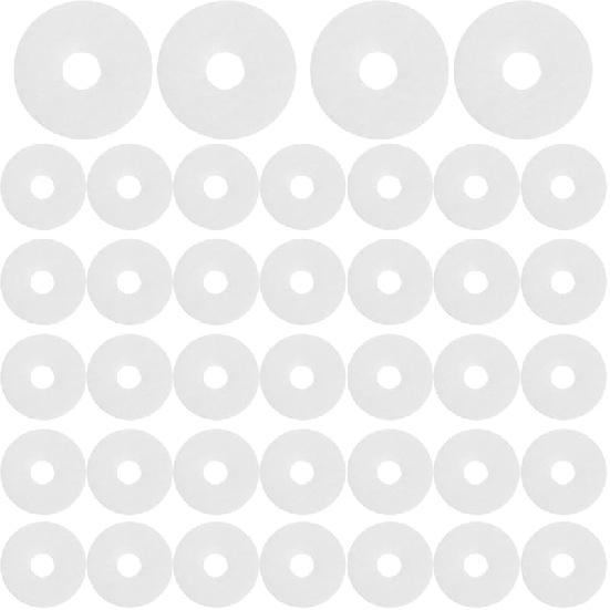 Healifty 90pcs Felt Piano Washers Balance Rail Punchings Piano Accessories Wool Keyboard Washers Repair Parts Noise Reduction(White)