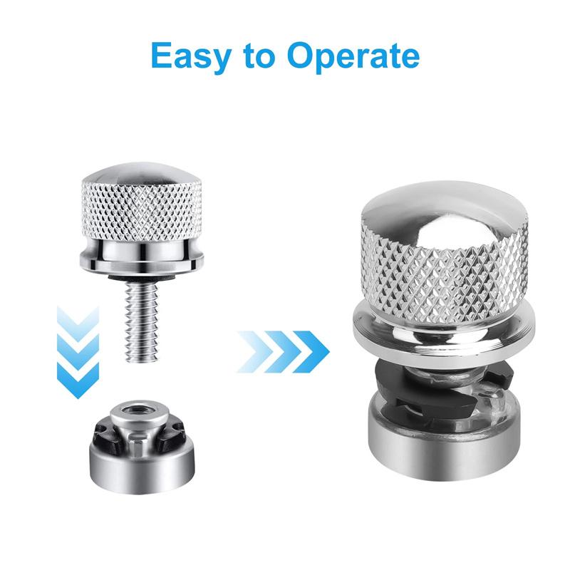 4X Quick Release Rear Fender Seat Bolt Nut Kit Motorcycle Mount Screw For Harley Sportster Xl Softail Fl Dyna Street Bob Road