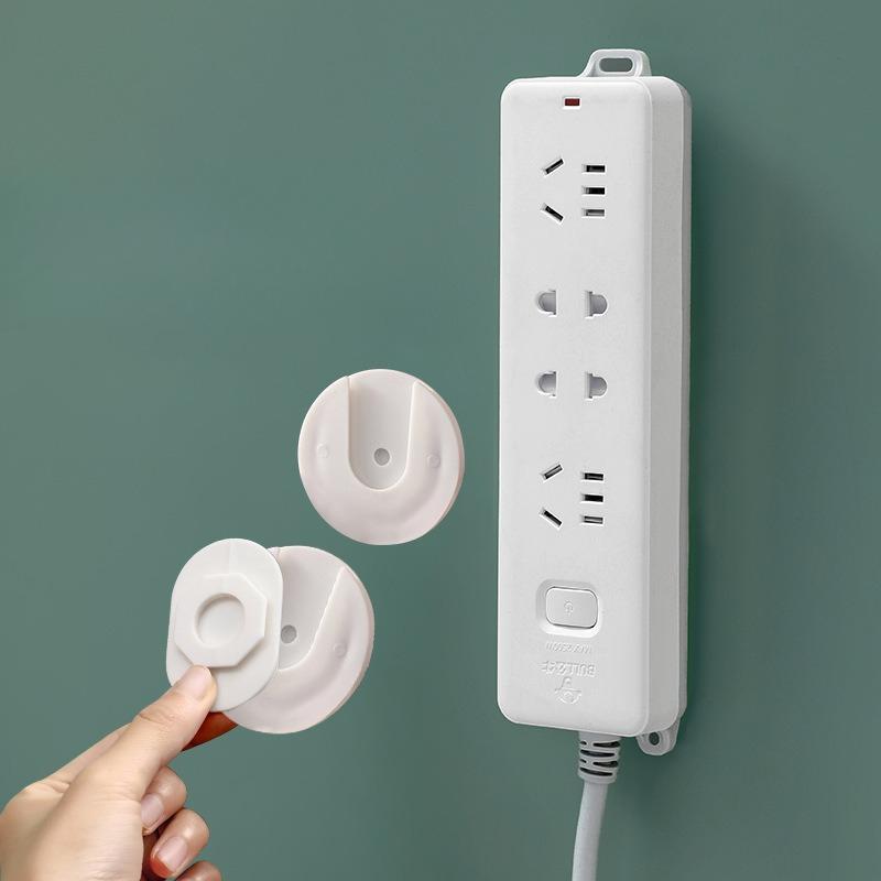 Power Strip Fixator, Seamless Wall-mounted Power Strip Storage Rack, Non-drilling Wire Power Strip Hook Bracket