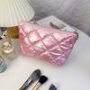 High- Travel Makeup Bag for Women, Large Capacity, Hand-Held, High-End Cosmetic Organizer