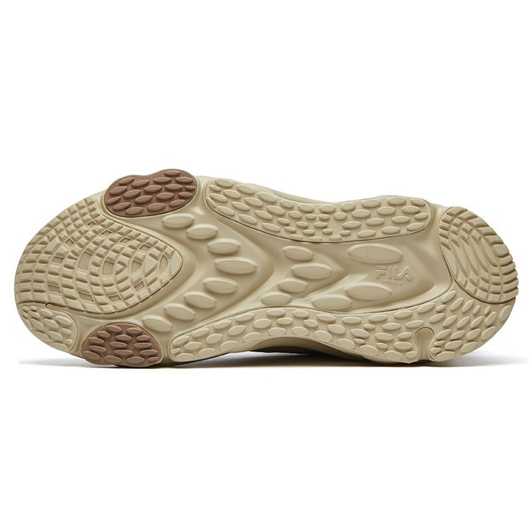 FILA Heritage-FHT Soft Comfortable Fabric Synthetic Leather TPU Low-Top Casual Running Shoes Men sneaker Light-Brown F12M131103FAG