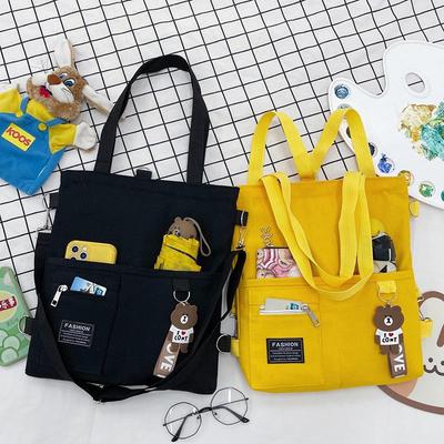 Versatile Korean Style Canvas Crossbody Bag for Students