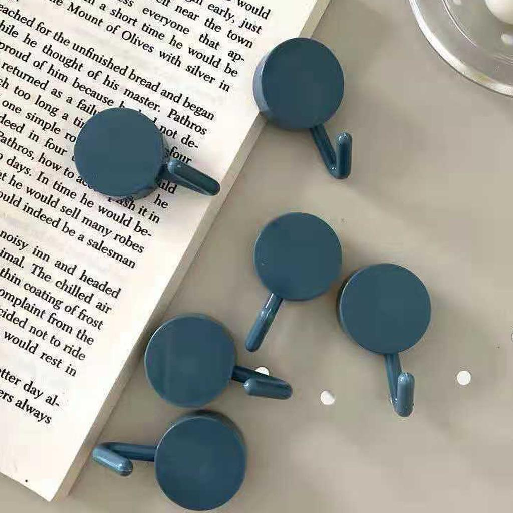 5 stk Veggkroker Runde Stødige Pålitelige Allsidige Stilige Selvklebende Kroker Hengere for Kjøkken Soverom