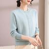 Autumn round neck beaded sweater women's bottoming shirt new fashion age-reducing mother knitted sweater women's top