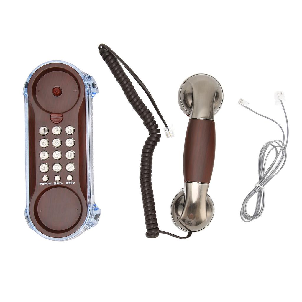Retro Landline Phone Corded Home Phone Wall Mount Flash Phone for Home School Office Factory Hotel Cobalt Nickel