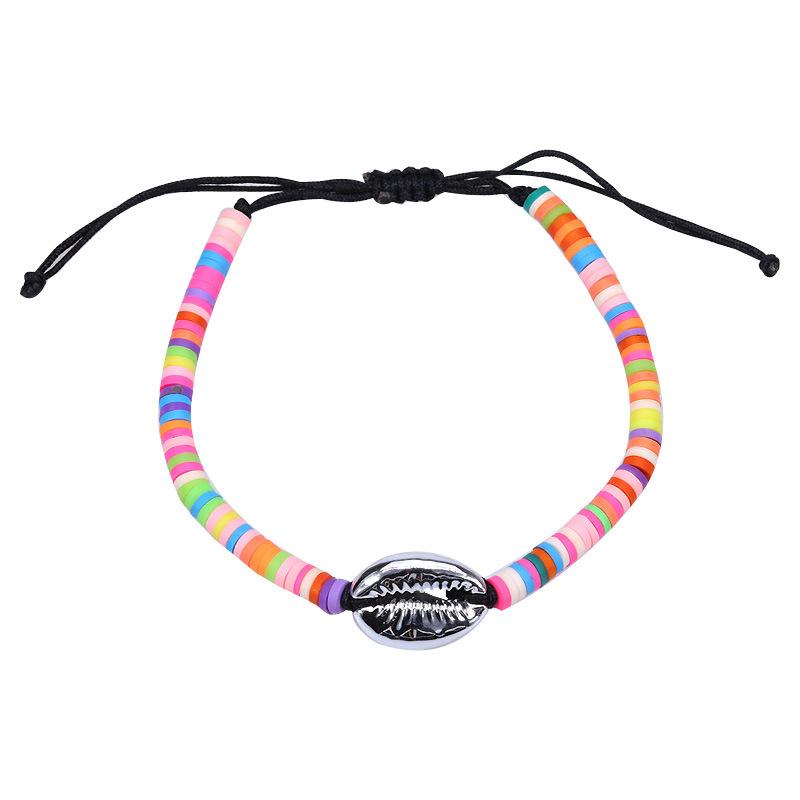 Bohemian Beach Shell Handmade Woven Bracelet Adjustable Rope Chain Bracelets for Women Cuff Jewelry