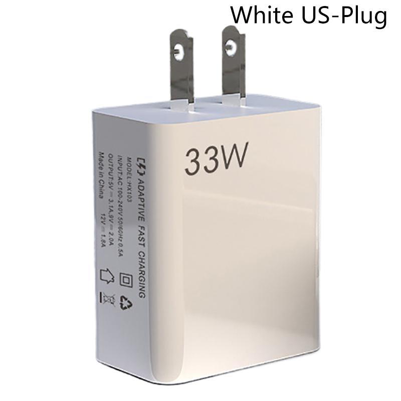 33W Usb Gan Phone Charger For Iphone For Samsung Huawei Xiaomi Pd Usb-A Fast Charging Power Adapter Smart Phone Tablet Trip