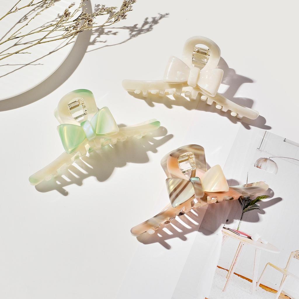 1pc simple high-end vinegar clip, multifunctional bow hair clip, back of the head hair clip, bow tie, shark clip hair accessory