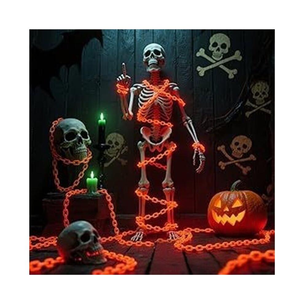 Guirnalda de Luces de Plástico para Halloween con Modos de Iluminación para Decoración Espeluznante, 3 Metros