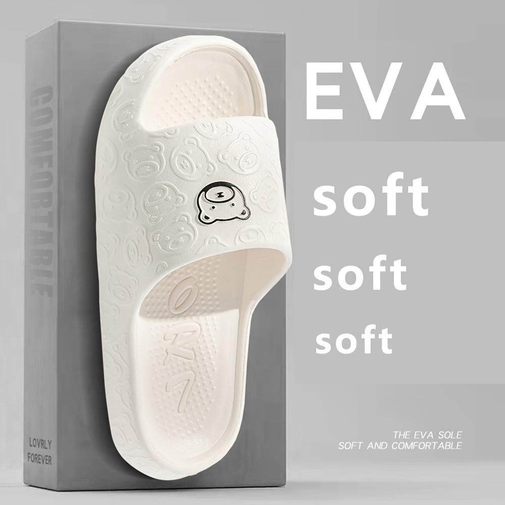 1 Pair Unisex EVA Slippers - Casual Solid Color Slip-On Slides for Summer Indoor Bathroom Shower Soft Anti-Slip Sole Sandals with Hand Washable Inner 36-37 белый 627₽