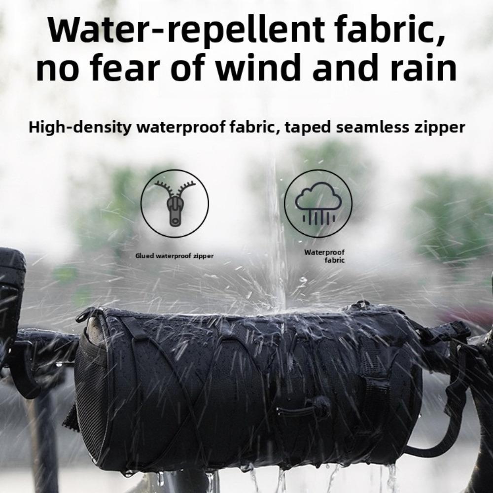 Waterproof Oxford Bike Front Bag for Cyclists Multifunctional MTB Frame Storage Tube Bag Travel Handlebar Pouch 24*12*12cm