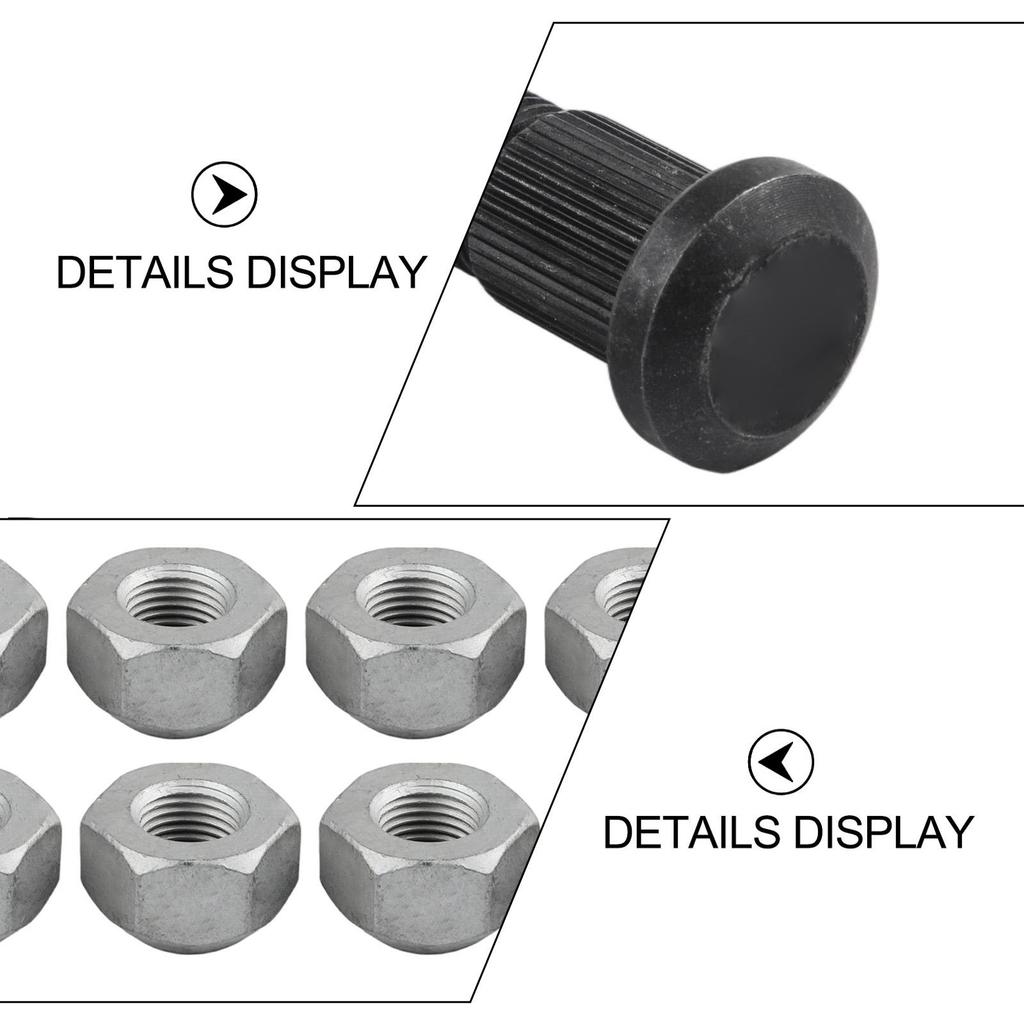 For Bobcat Wheel Bolt Nut Kit 8PCS Replacement Part for Models 643 S76 S770 S570 S130 632 with Part Numbers 6709170 6564669