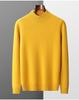 100% Pure Wool Men's Thick Half-High Collar Sweater, Business Fashion Knit Plus Size Sweater.