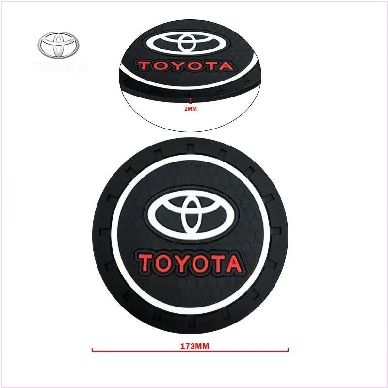 Silica Gel Car Coaster Water Cup Anti-slip Pad for Toyota TRD Aygo Vitz Vios Yaris Yaris Mark-X Mirai Corolla Avensis