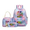 Rhythm box teen schoolbag sprunki cartoon print backpack pencil bag three-piece children's schoolbag 4