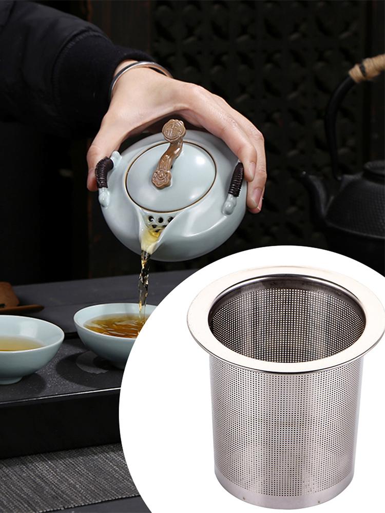 Tea Steeper Stainless Steel Fine Mesh Strainers Large Capacity Teapot Infuser Filter For Tea Leafs And Spices Straining