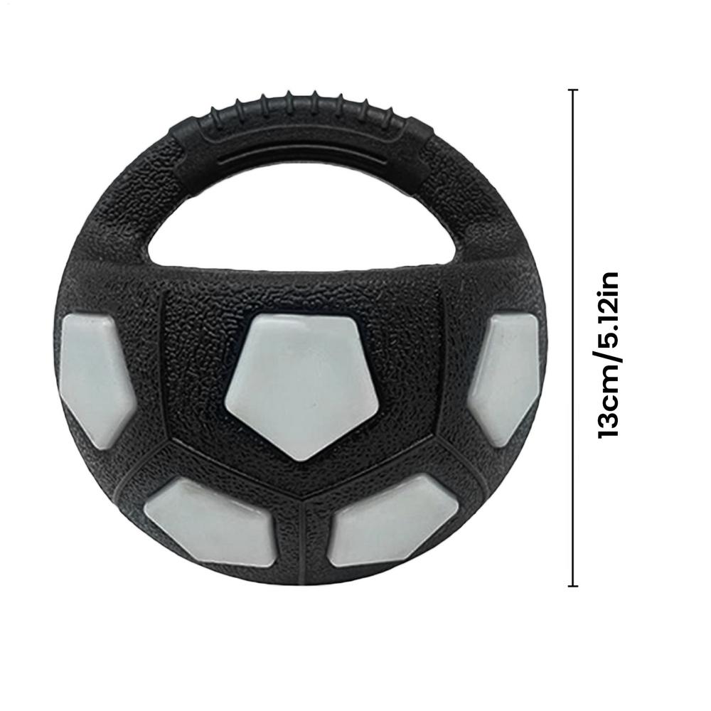 Soccer Ball Dog Toy Interactive Squeaky Chew Ball Toy With Handle Football Dog Training Companion For Puppies Chewers Breeds
